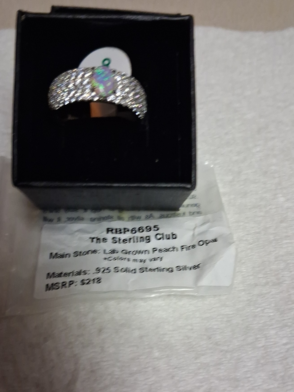 This Beautiful Peach Fire Opal Ring Is From The Sterling Club.